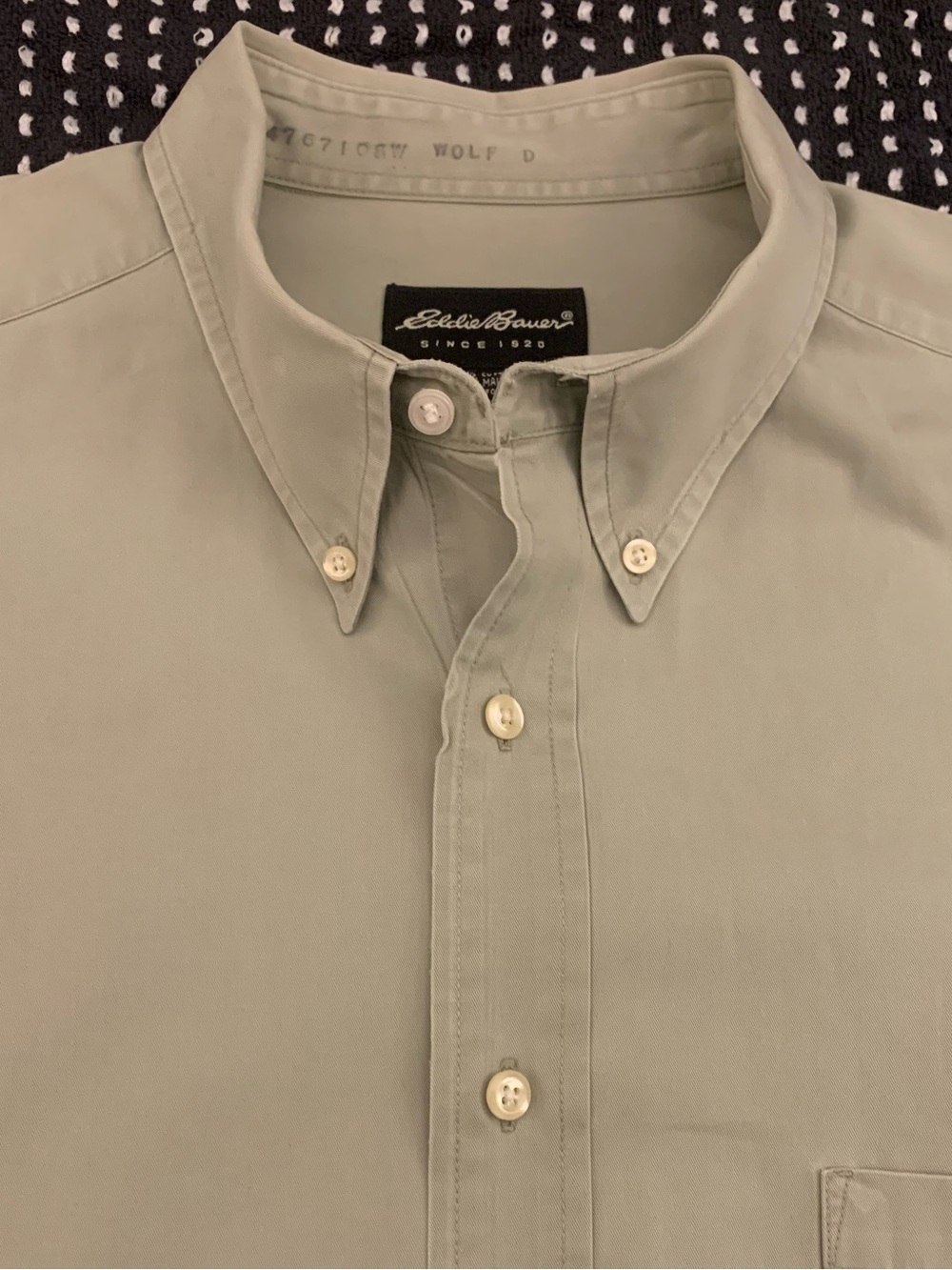 EDDIE BAUER LS All Cotton Khaki Shirt